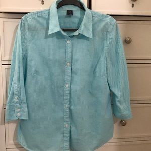 Gap 16 3/4 sleeves 100%cotton button up